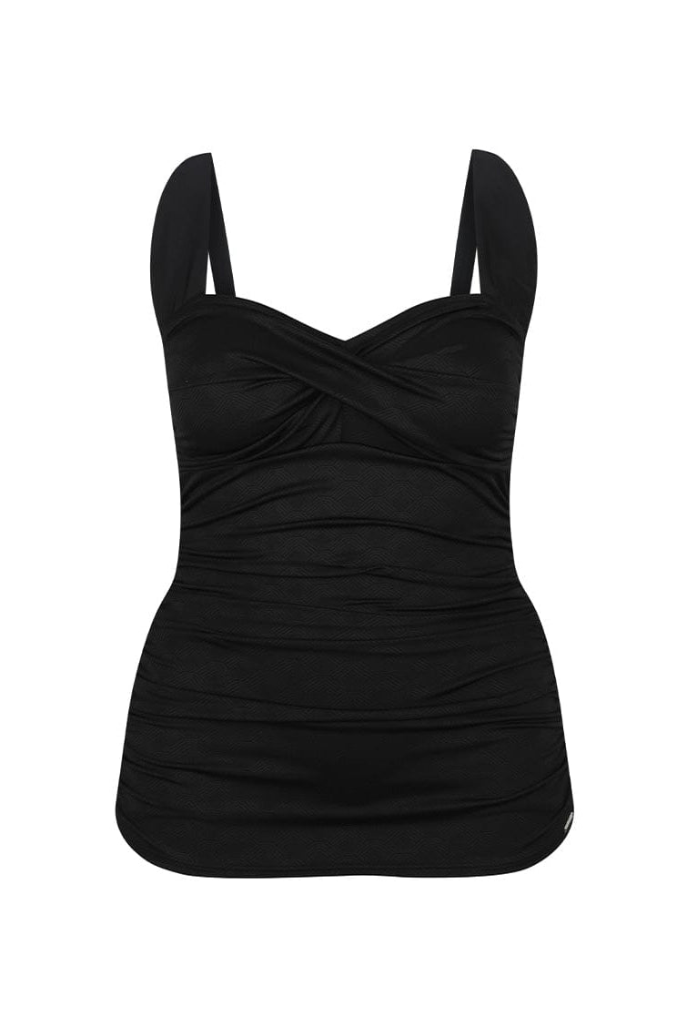 black textured retro style one piece