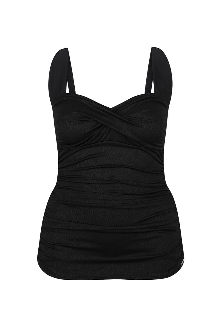 black textured retro style one piece