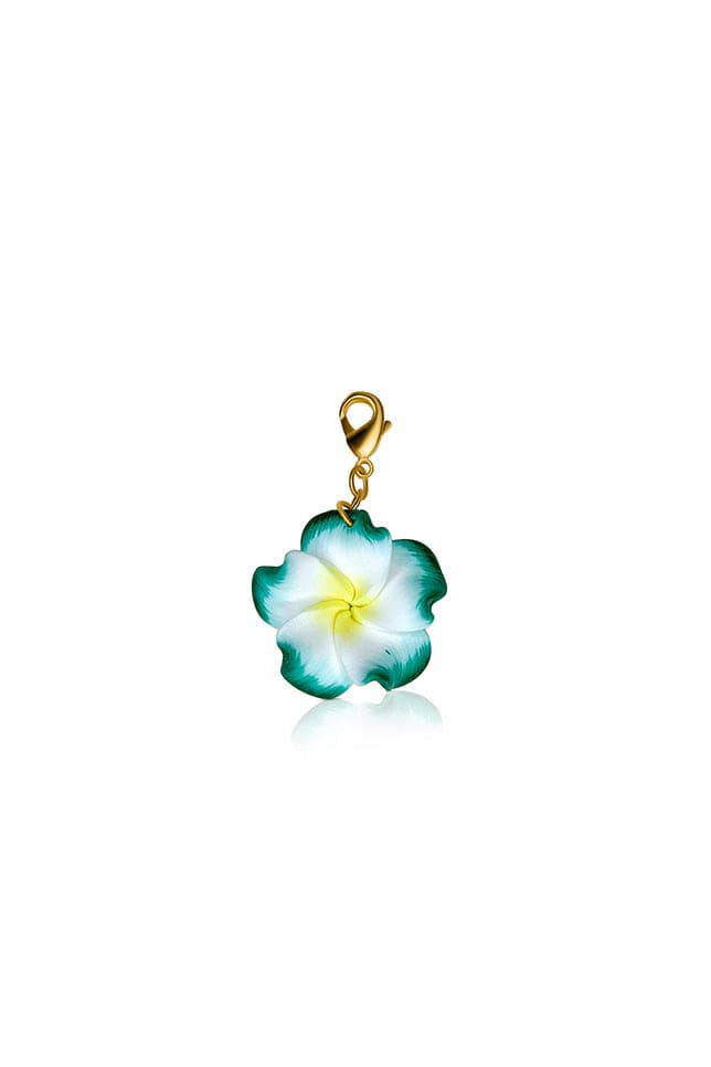 Frangipani tropical hanging charm for beaded necklace