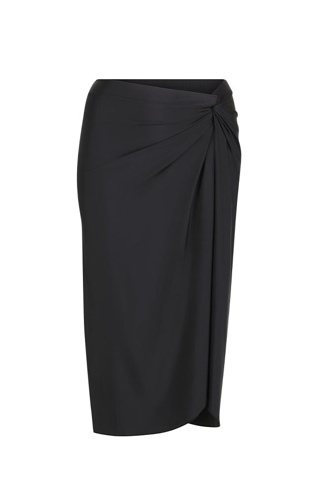ghost mannequin black wrap skirt