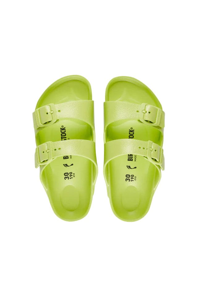 Ghost mannequin lime slide on kids sandals