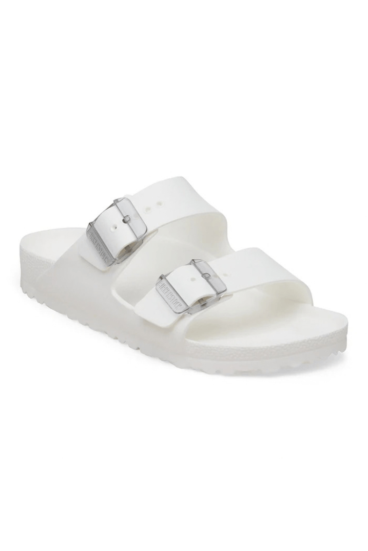 White big buckle birkenstock beach shoe