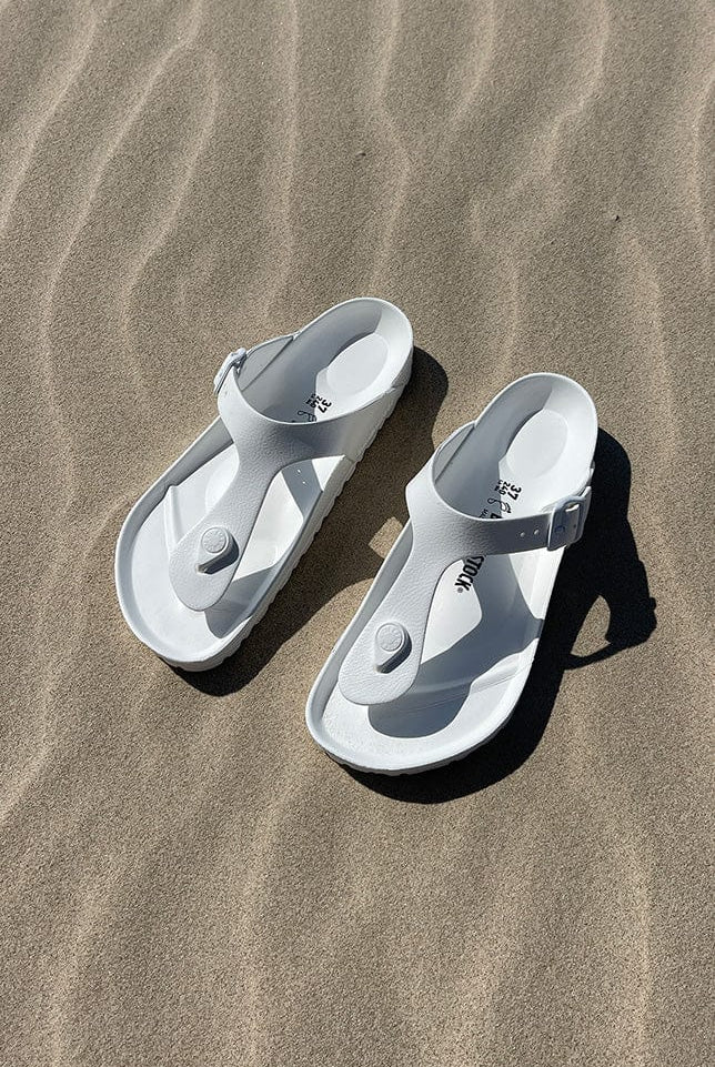 Ladies beach slip on sandals in white