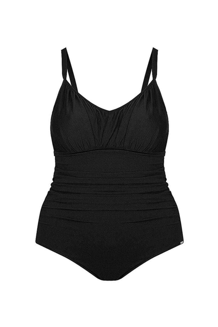 ghost mannequin black honey comb underwire one piece