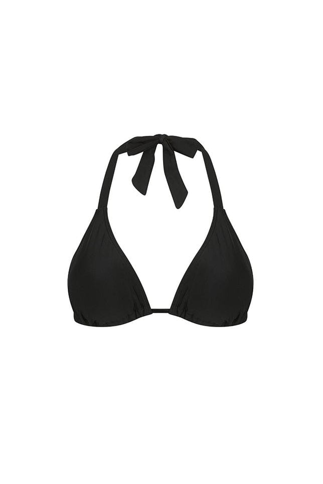 supportive black triangle bikini top