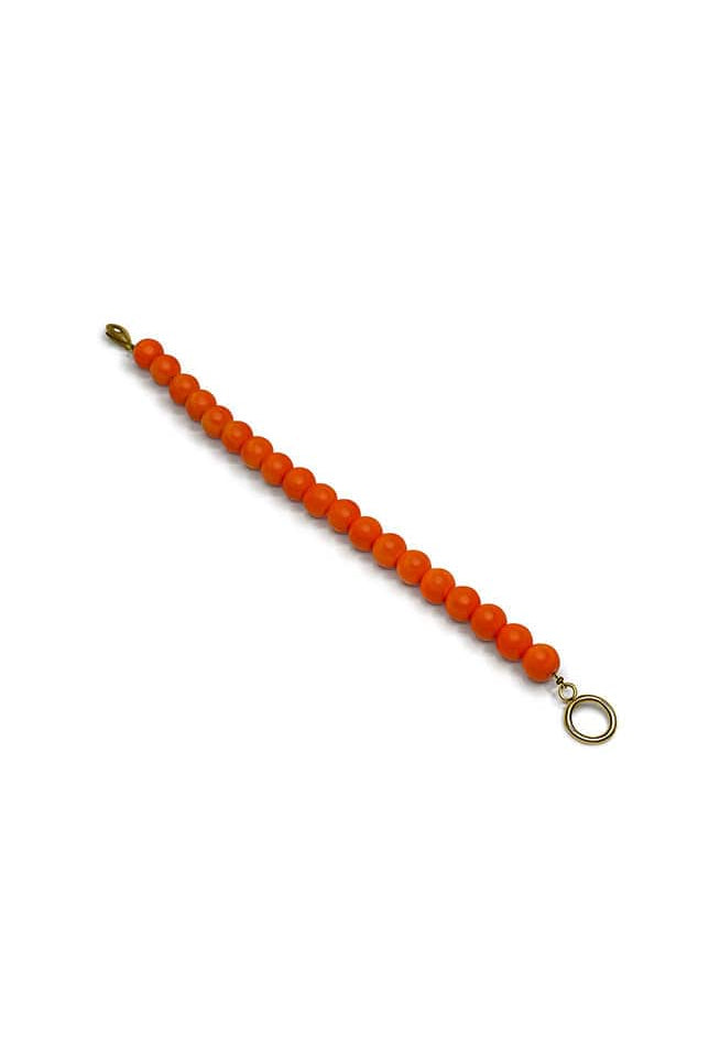 Orange buildable handmade charm necklace for women