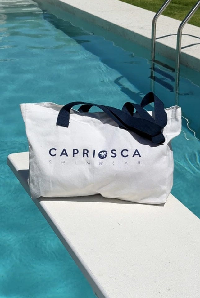 Womens Capriosca large beach bag with shoulder straps