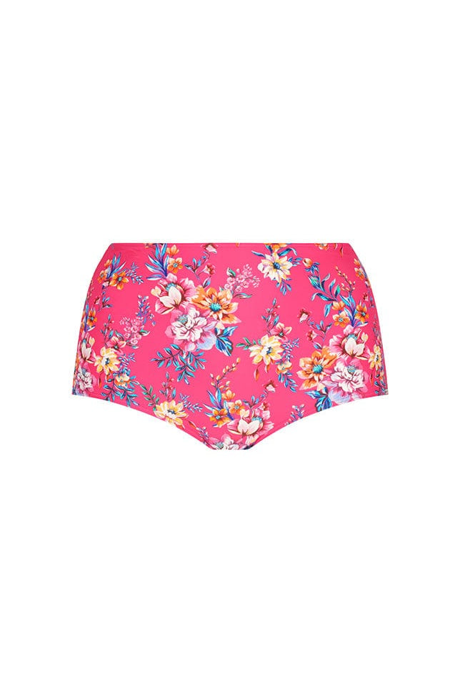 Ghost mannequin hot pink floral high waisted pant
