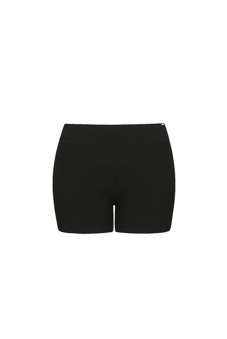 Ghost mannequin black boyleg swim shorts