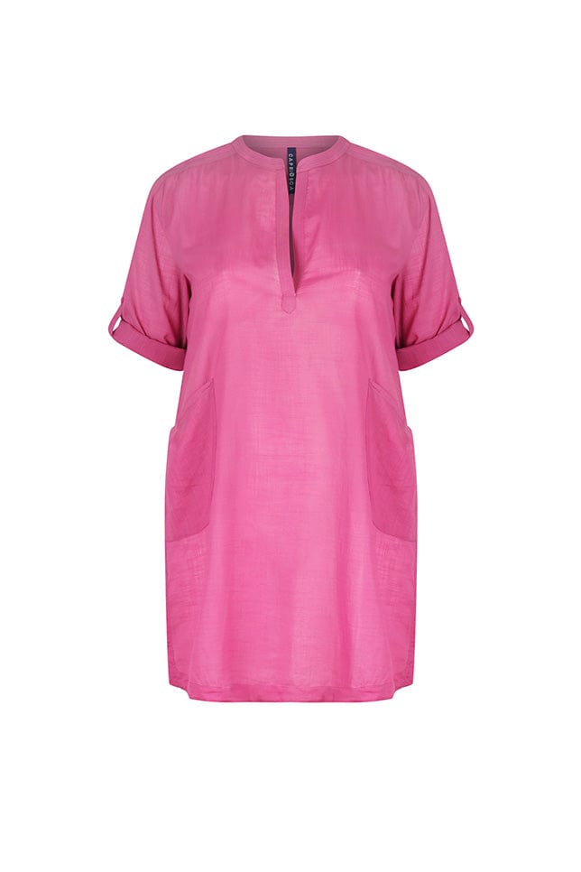 Ghost mannequin pink cotton over shirt