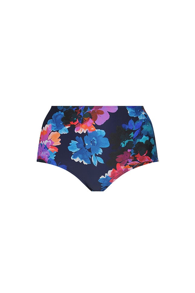 Ghost mannequin navy floral high waisted bikini bottoms