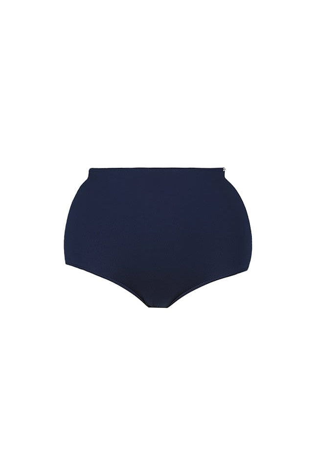 Ghost mannequin navy high waisted bikini bottoms