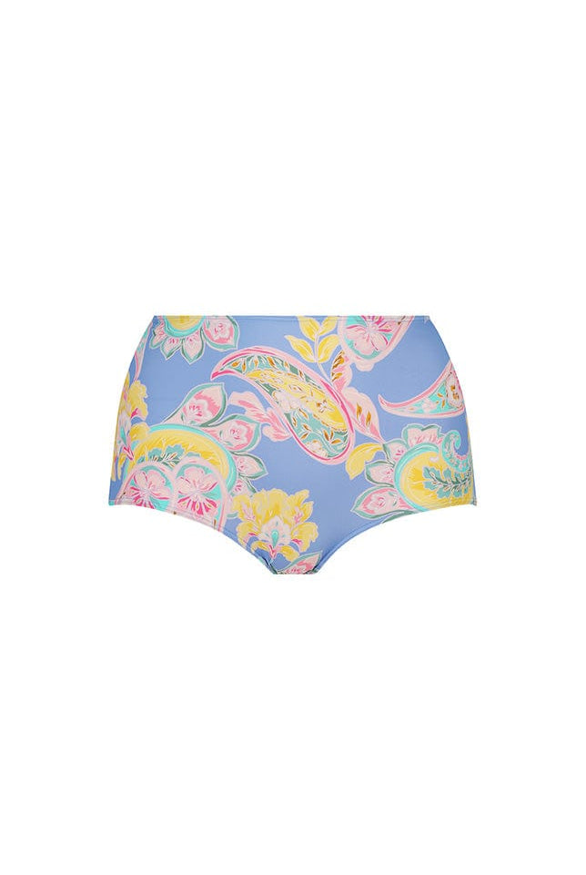 Ghost mannequin pastel paisley high waisted swim bottoms