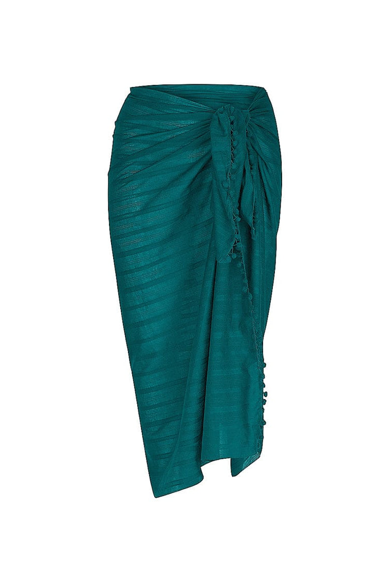 ghost mannequin image of deep teal cotton sarong australia