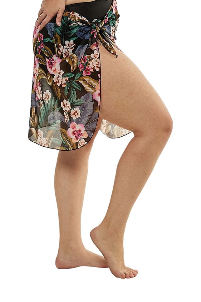 mesh tie skirt side profile on model