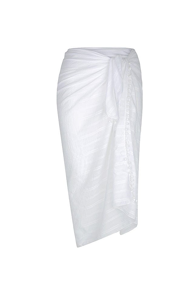 Ghost mannequin white sarong