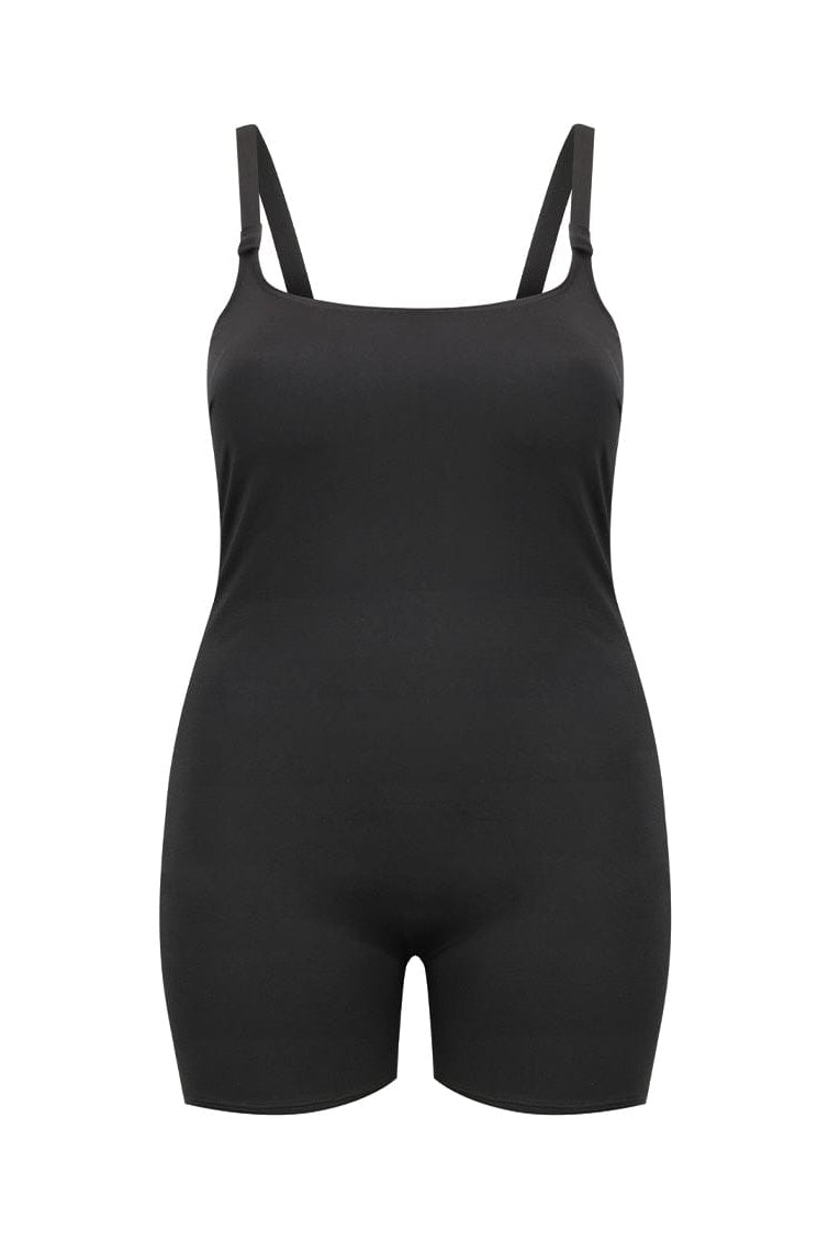 chlorine resistant black boyleg one piece