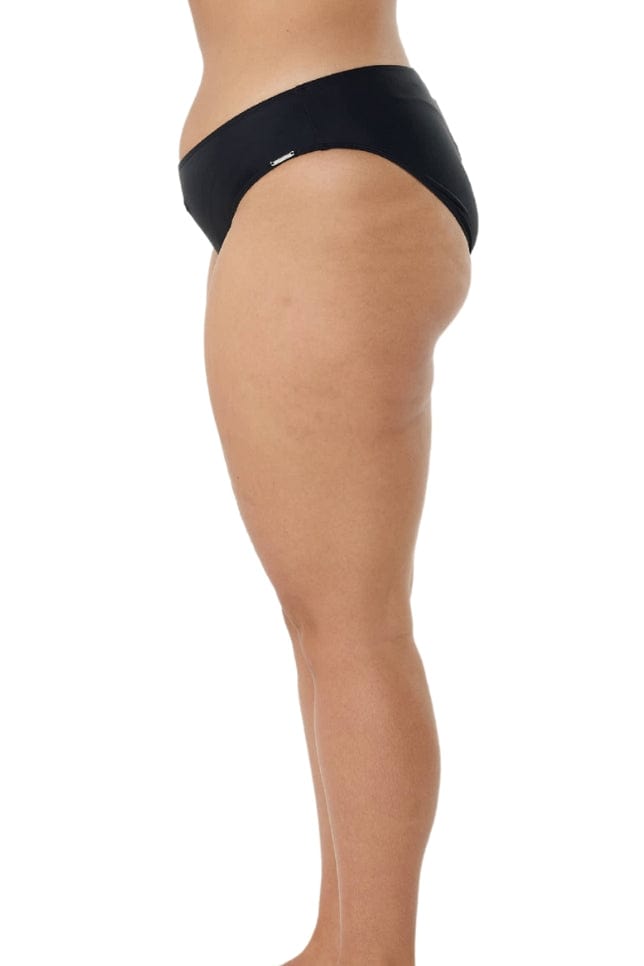 model showing side of hipster swim pant