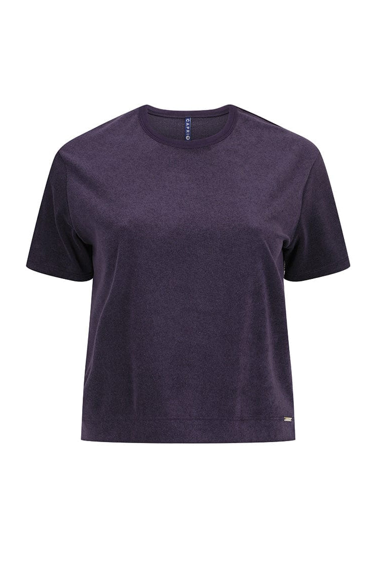 navy terry towelling top