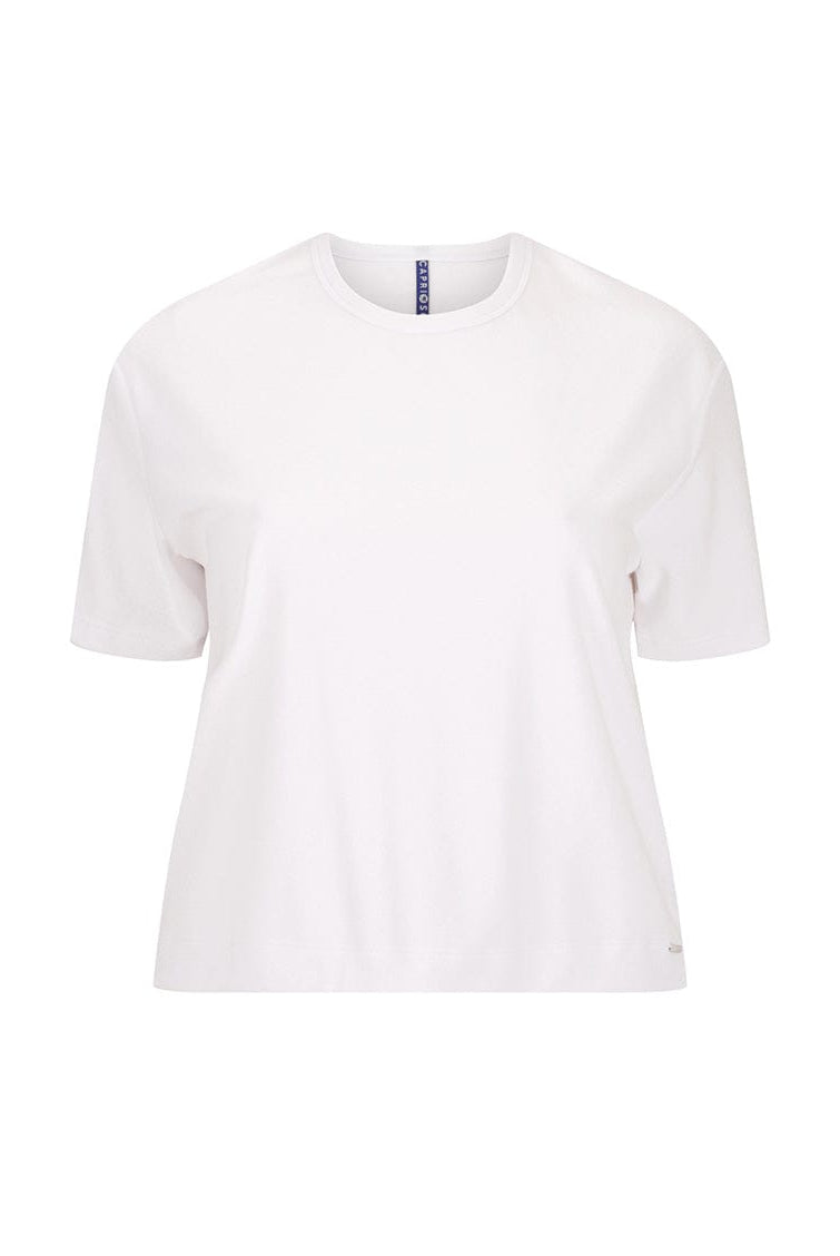 white terry towelling top