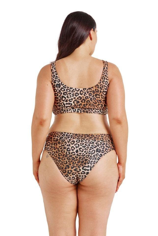 animal print triangle bikini