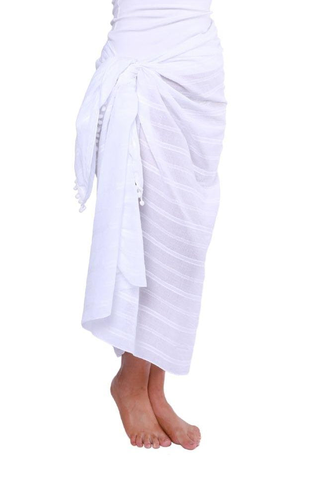 long white cotton sarong