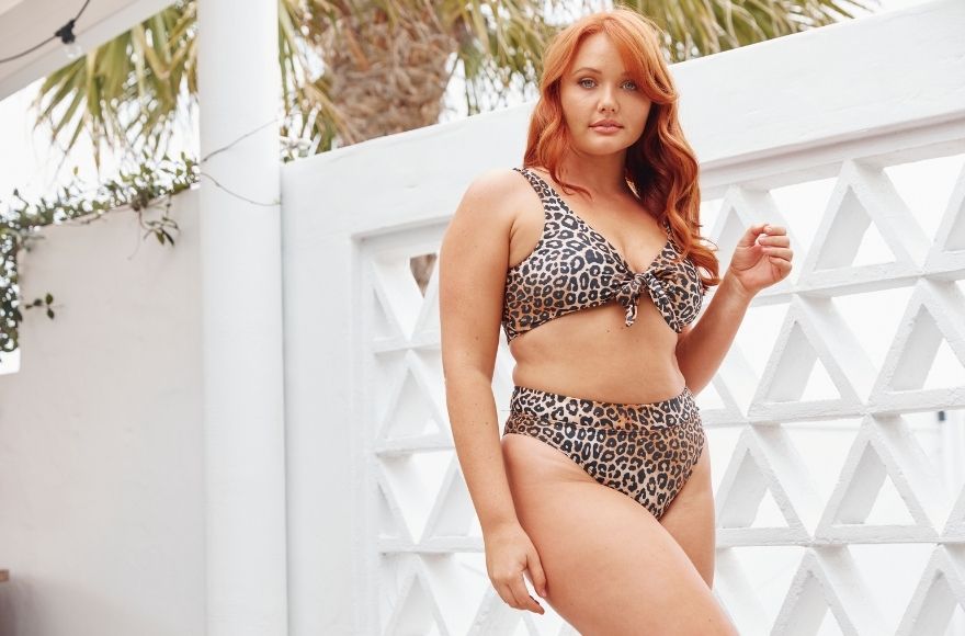 Leopard High Cut Pant and Reversible Bikini Top