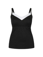 Ghost mannequin black DD underwire tankini tops