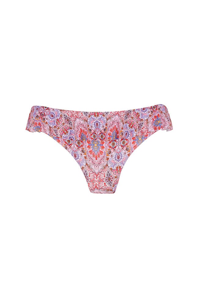 Amalfi Pink Frill Bikini Bottoms Capriosca Swimwear Australia