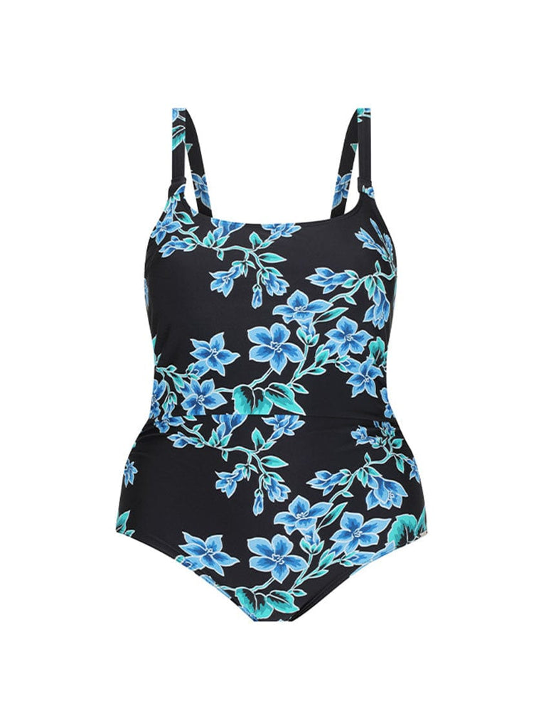 Ghost mannequin of square neck one piece swimsuit