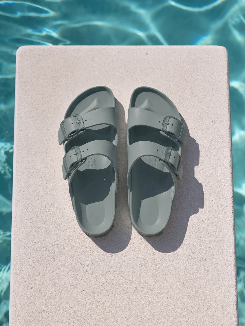 Sage birkenstock arizona by pool 
