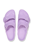 womens light purple slide on sandals