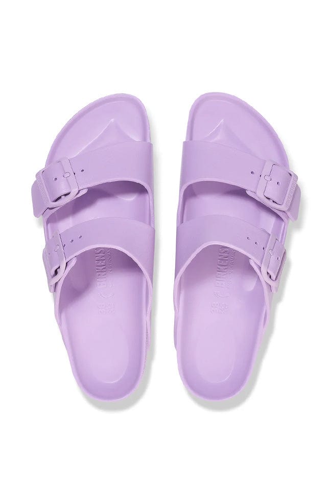 womens light purple slide on sandals