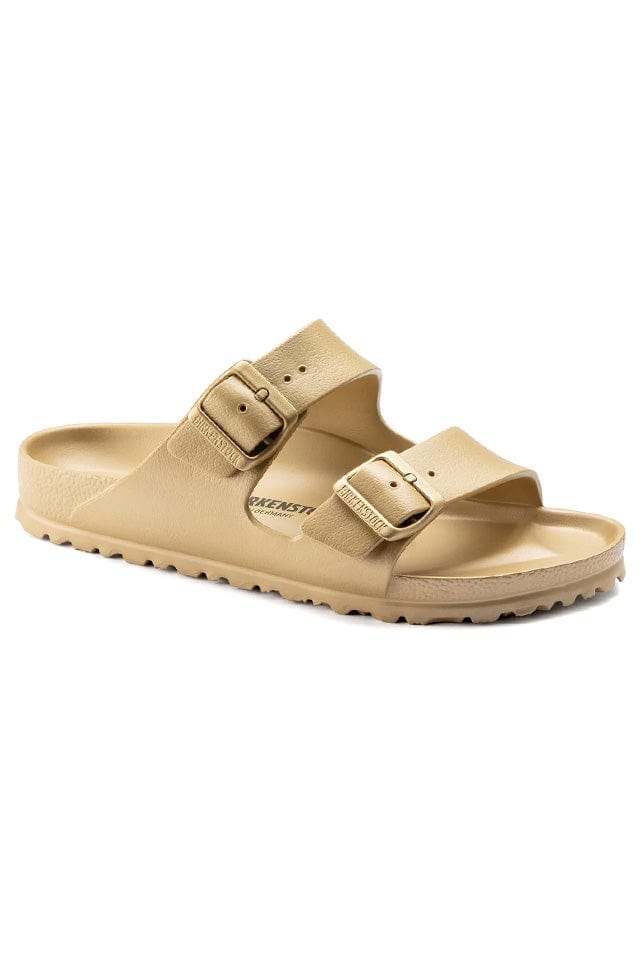 gold slide on sandals