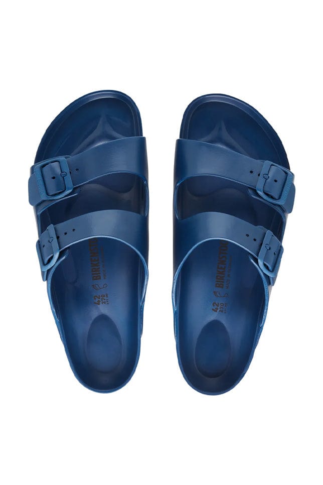 Top view navy womens sandals