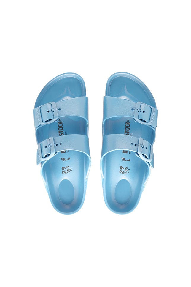 Ghost mannequin blue kids slide on sandals