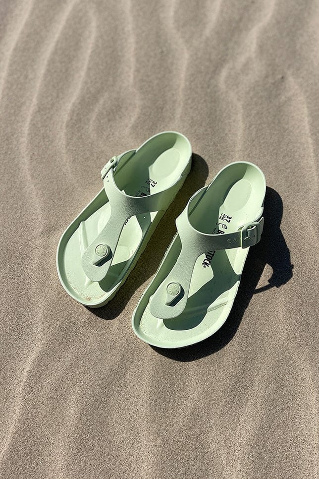 Lime beach sandals for women in faded lime colour