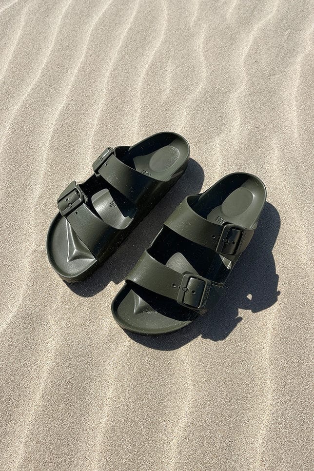 Women's Birkenstock sandals in khaki colour
