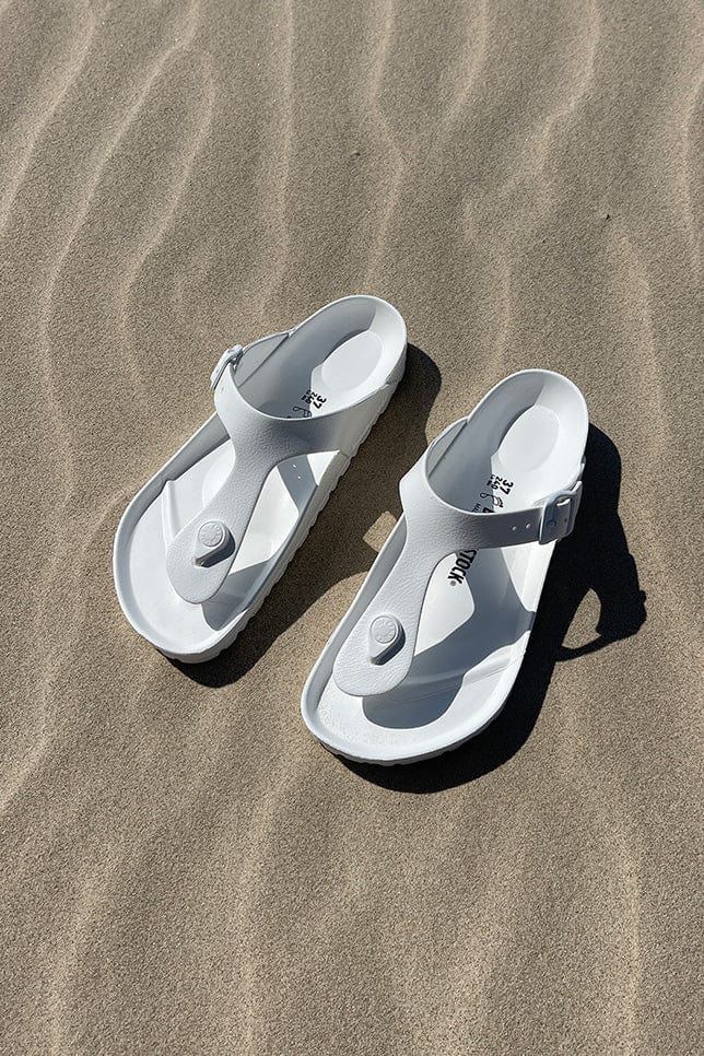 Ladies beach slip on sandals in white