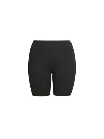 Chlorine Resistant Black Bike Tight Swim Shorts