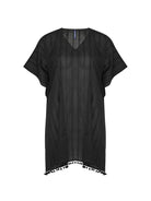 Ghost mannequin black kaftan dress
