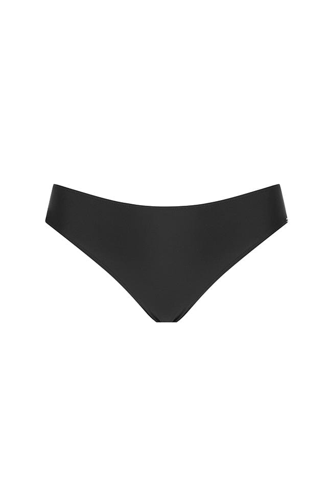 Ghost mannequin plain black hipster bikini bottoms