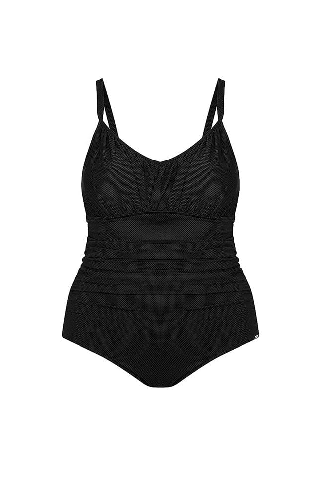 Ghost mannequin black underwire one piece