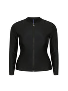 Ghost mannequin black long sleeve zip up rash vest
