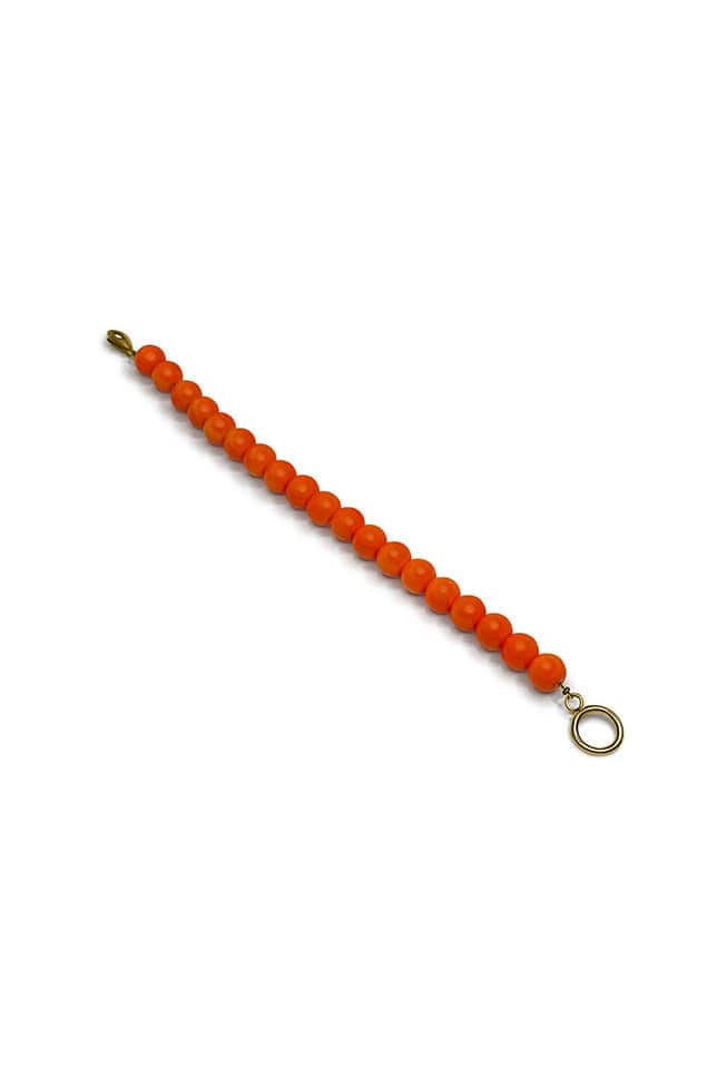 Orange buildable handmade charm necklace for women