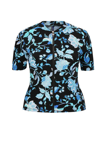 Corsica Turquoise Chlorine Resistant Short Sleeve Rash Vest