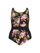 Ghost mannequin of sleevless floral pool proof one piece