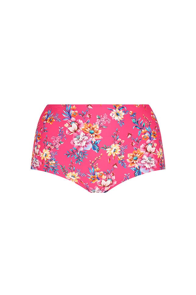 Ghost mannequin hot pink floral high waisted pant