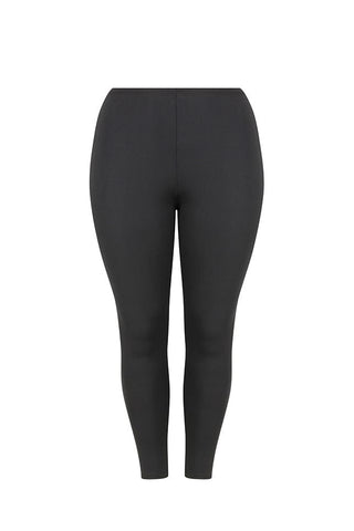 Chlorine Resistant Black Full Length Tight Swim Leggings