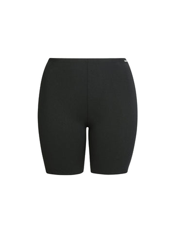 Chlorine Resistant Black Bike Tight Swim Shorts